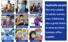Load image into Gallery viewer, Disposable Face Mask, 3-Ply Facial Cover Masks - 50PCS
